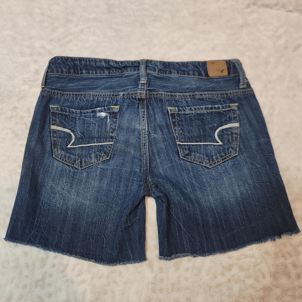 American Eagle Outfitters Women's Short Size 0 Medium Wash Denim - Picture 4 of 11